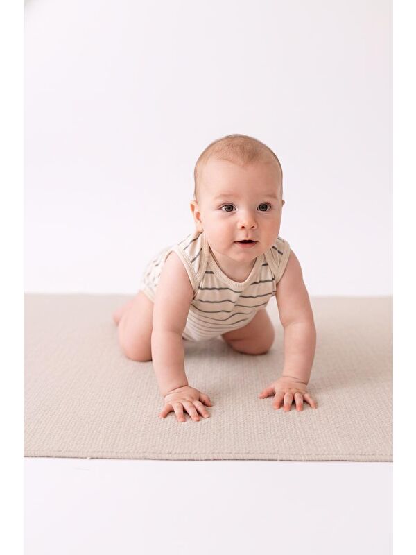 Miababy Çizgili Süprem Çıtçıtlı Atlet Body