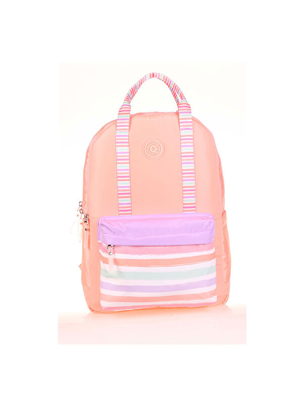 Kaukko Double Stripe Sırt Çantası Salmon K1766