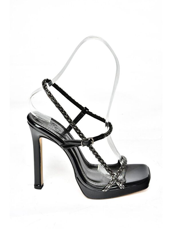 S5696162 Siyah Kadın Topuklu Ayakkabı - Görsel 2