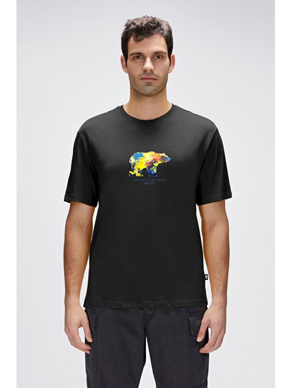 Bad Bear Speak Arty Siyah Erkek Baskılı Tişört