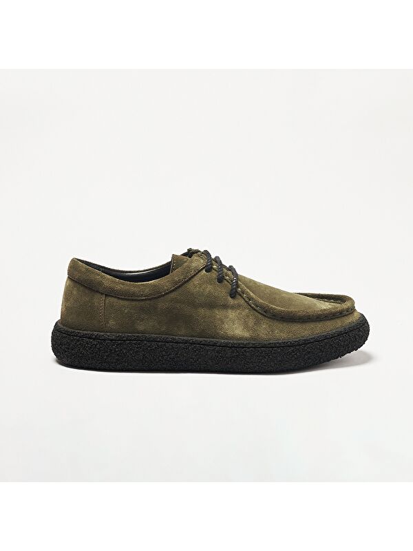 John May Erkek Oxford ( Klasik) OG-2181 1958 Haki Yarma Süet