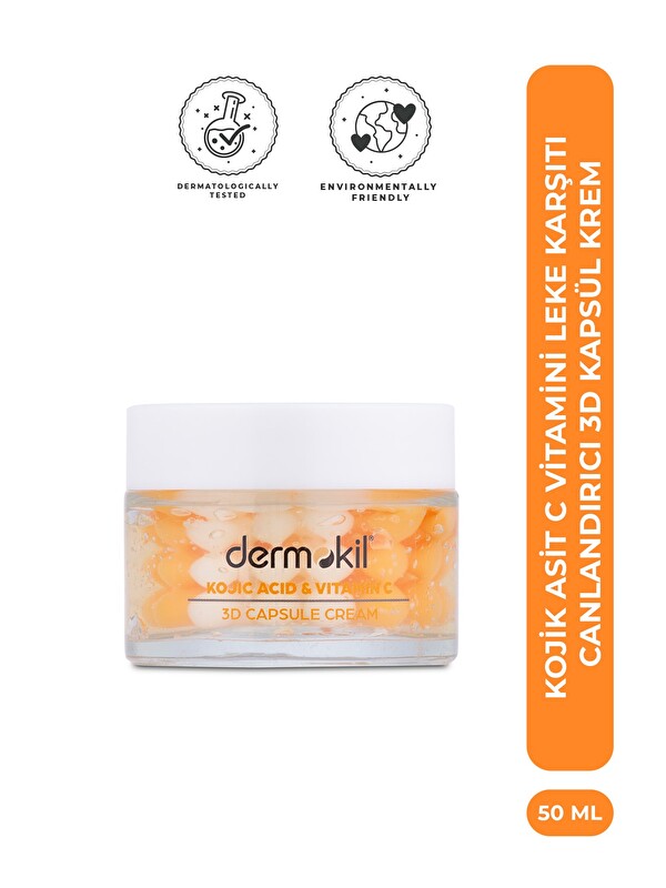 Dermokil Kojik Asit C Vitamini Leke Karşıtı Canlandırıcı 3D Kapsül Krem 50 ml