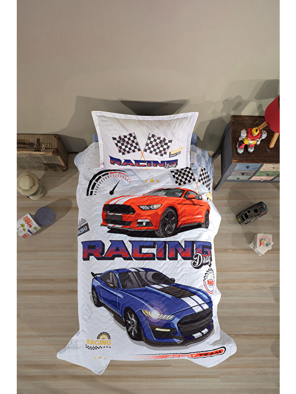 Clasy %100 Pamuk Tek Kişilik Dört Mevsim Set Racing Drag