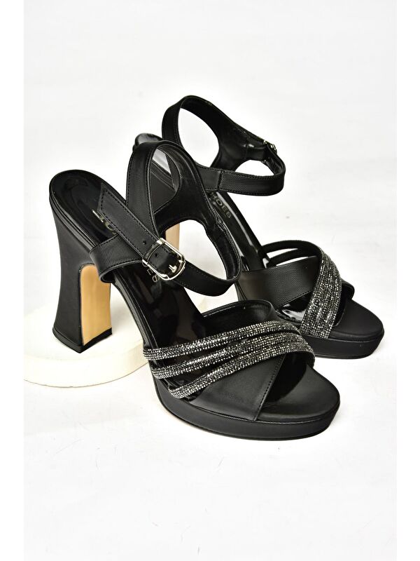 S2465755 Siyah Kadın Topuklu Ayakkabı - Görsel 3