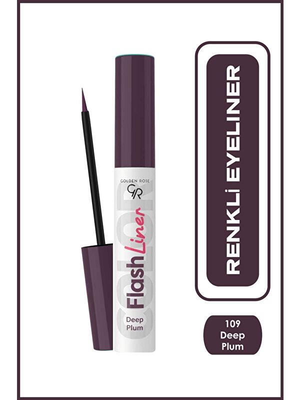 GOLDEN ROSE Flash Liner Colored Eyeliner - 109 Deep Plum - Renkli Eyeliner
