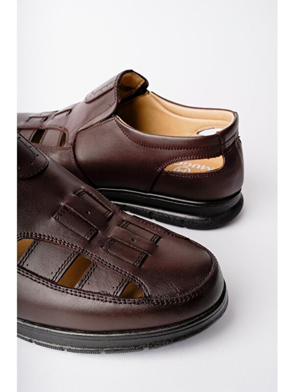 Oliver Erkek Günlük Klasik Hakiki Deri Rahat Ortopedik Sandalet - Görsel 4