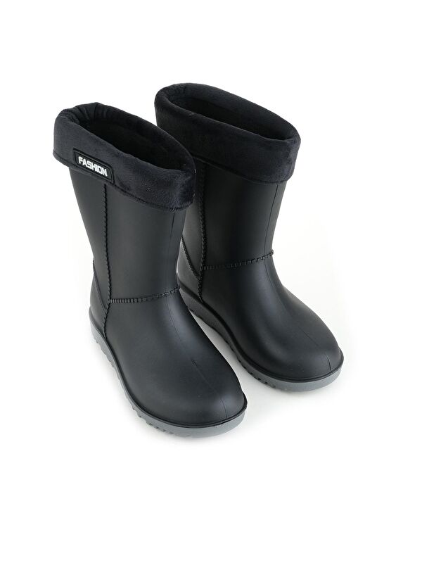 Gezer Siyah Gezer Kışlık Kız Çocuk Yağmur Çizme