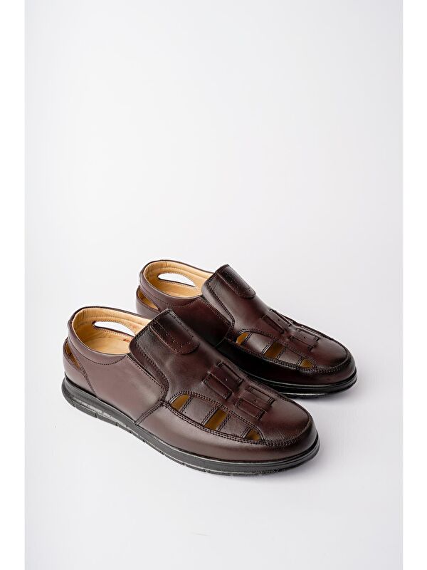 Oliver Erkek Günlük Klasik Hakiki Deri Rahat Ortopedik Sandalet - Görsel 5