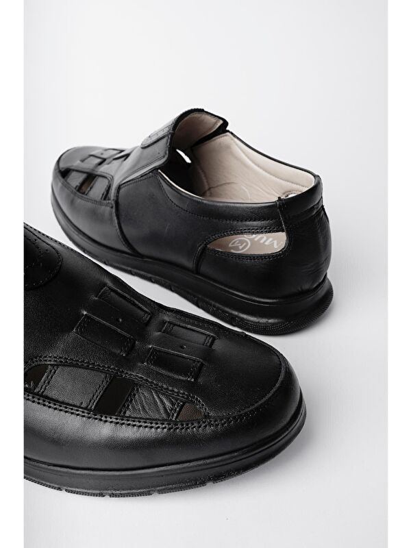 Oliver Erkek Günlük Klasik Hakiki Deri Rahat Ortopedik Sandalet - Görsel 3