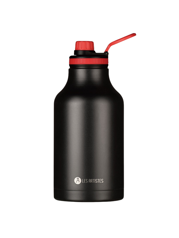 Les Artistes Paris Isı Yalıtımlı XL Inox Çelik Termos 2000ml Black