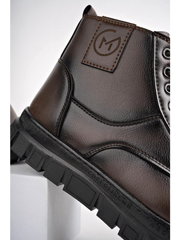 GİLBERTO Fermuarlı Bağcıklı Kürklü Hafif Taban Erkek Bot - Görsel 6