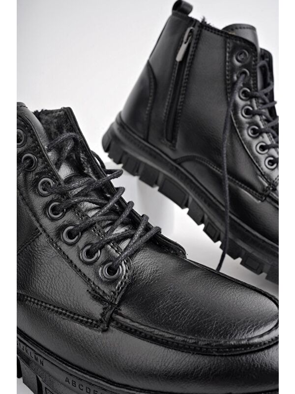 GİLBERTO Fermuarlı Bağcıklı Kürklü Hafif Taban Erkek Bot - Görsel 9