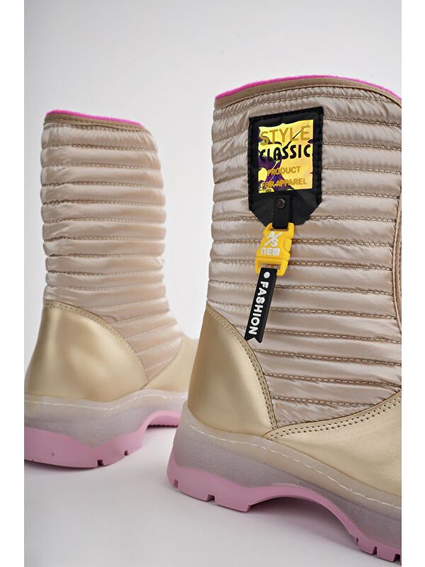 BLOOM Çocuk Tırtıklı Taban İçi Polar Önü Fermuarlı Yağmur ve Kar Botu - Görsel 4