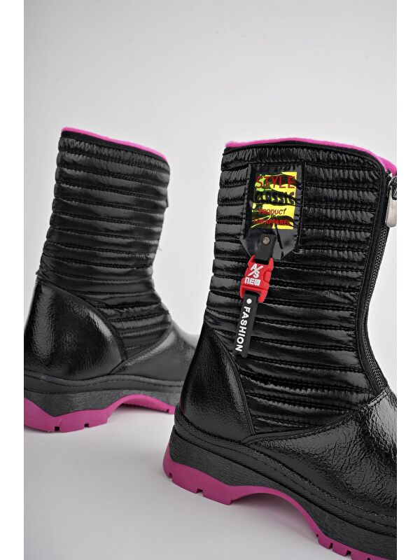 BLOOM Çocuk Tırtıklı Taban İçi Polar Önü Fermuarlı Yağmur ve Kar Botu - Görsel 6