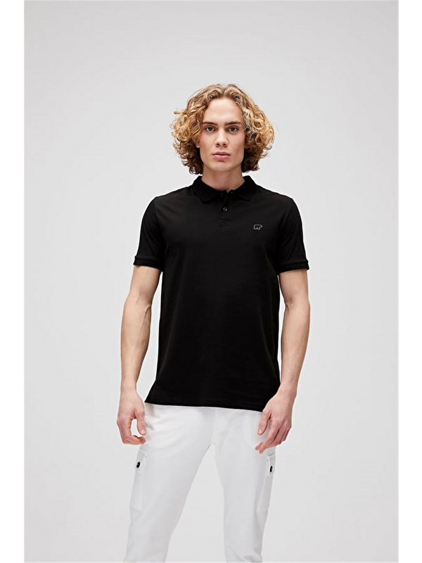 Bad Bear Rixon Siyah Polo Yaka Erkek Tişört
