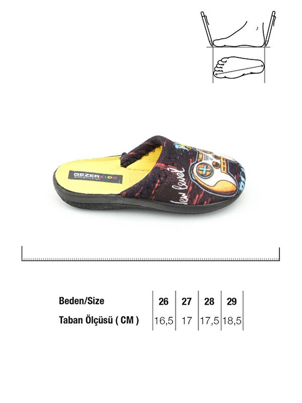 Gezer Lacivert Gezer Kışlık Erkek Çocuk Ev Terlik