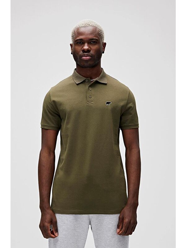 Bad Bear Gabriel Haki Polo Yaka Erkek Tişört