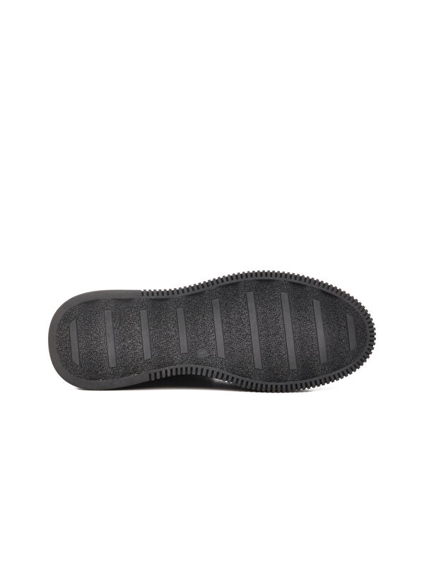 Siyah Hakiki Deri Erkek Casual Ayakkabı 3K1138 M - Görsel 6