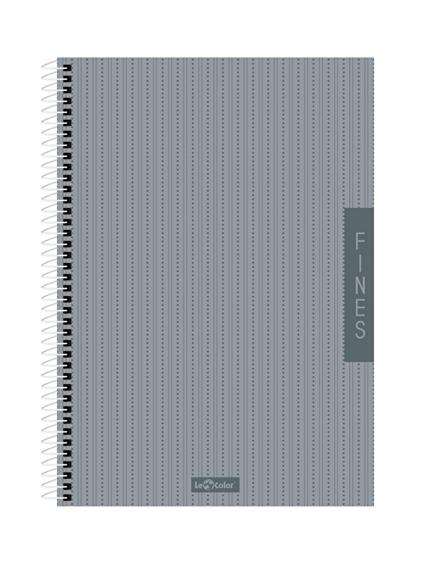 LE COLOR Fines Ofis Defter A4 Spiralli Kareli Gri