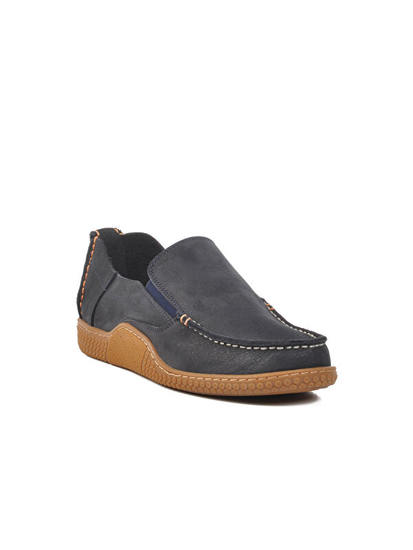 Ayakmod Lacivert Ayakmod Nubuk Hakiki Deri Erkek Casual Ayakkabı 3Y1447-534 M