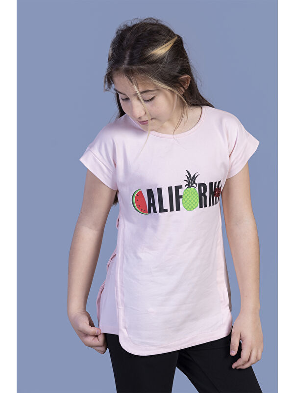 Toontoykids Kız Çocuk California Baskılı Tişört