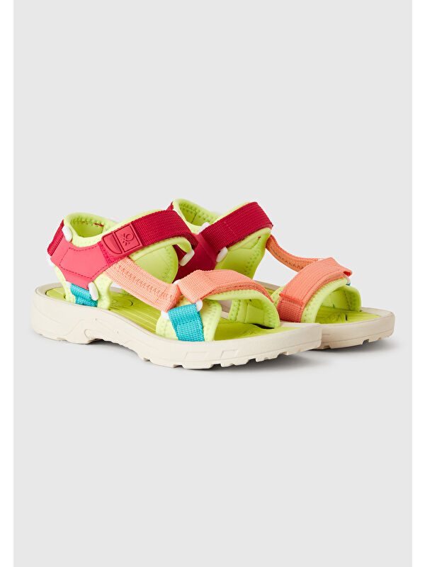 Erkek Çocuk Sarı Çift Bantlı Cırt Cırtlı Sandalet - Görsel 4