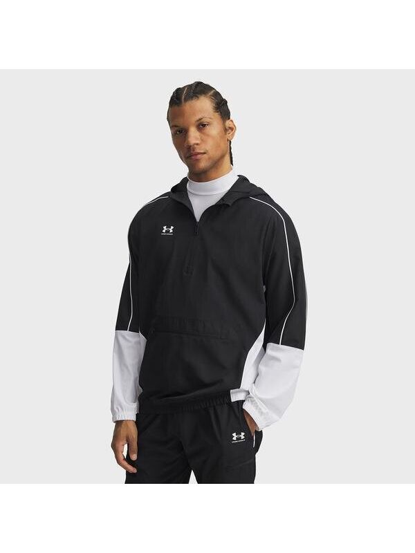 Under Armour Challenger Warmup Erkek Siyah Kapüşonlu Spor Mont