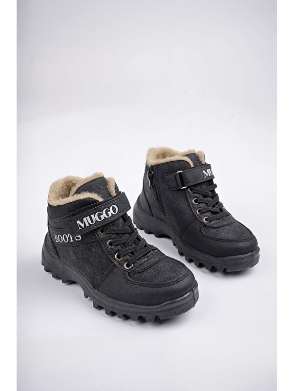 TRUDY Soğuğa Dayanıklı Kürklü Cırtlı ve Bağcıklı Çocuk Bot - Görsel 3