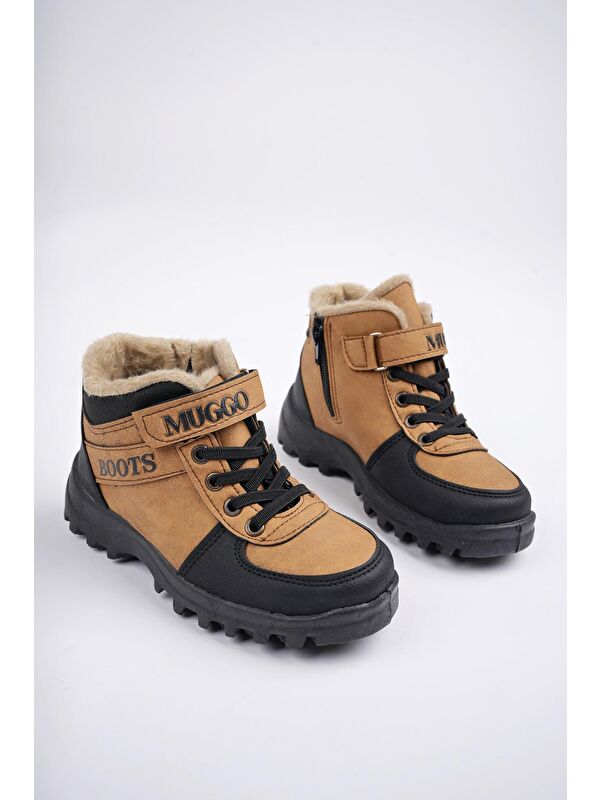 TRUDY Soğuğa Dayanıklı Kürklü Cırtlı ve Bağcıklı Çocuk Bot - Görsel 3