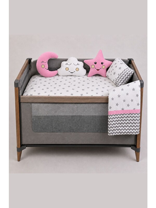 Cantoy Yıldız Ve Bulut Figürlü 6'Lı Bebek Uyku Seti (60x120-70x110-70x120 Uyumlu)