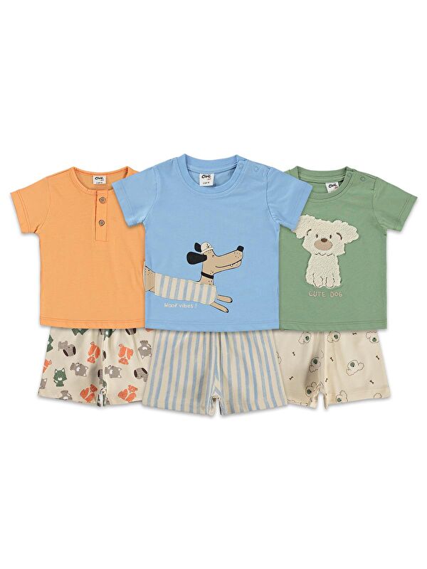 Civil Baby Köpek Baskılı 3'lü Set 6-18 Ay Takım - Standart