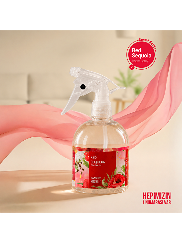 Bargello Red Sequoia 485 Ml Plasti̇k Sprey Ortam Kokusu