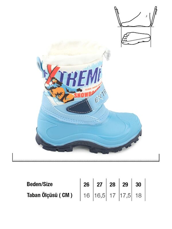 Kışlık Erkek Çocuk Extreme İçi Pelüşlü Su Geçirmez Kar Bot Çizme - Görsel 3