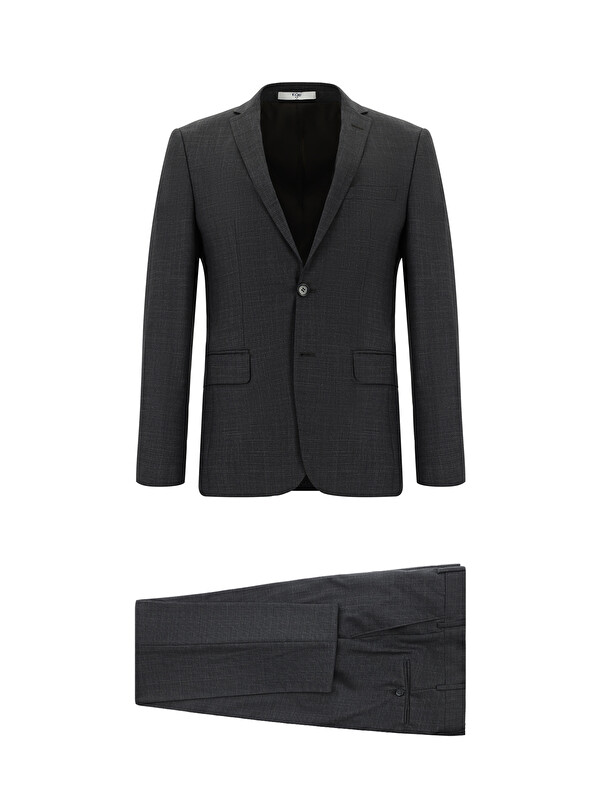 Kiğılı Super Slim Fit Ekstra Dar Kesim Klasik Desenli Takım Elbise