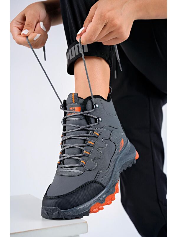 Alaska Unisex Trekking Outdoor Bağcıklı Yandan Fermuarlı Kışlık Bot - Görsel 4