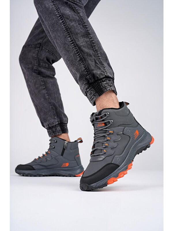 Alaska Unisex Trekking Outdoor Bağcıklı Yandan Fermuarlı Kışlık Bot - Görsel 5