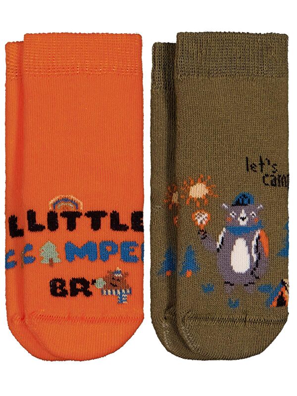 Civil Baby Little Camper Havlu 6-18 Ay 2'li Bebek Erk Çorap Set - Standart