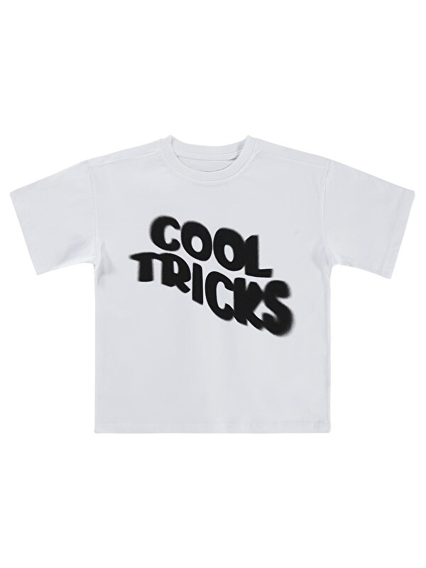 Civil Boys Cool Trıcks Baskılı 10-13 Yaş Tişört - Beyaz