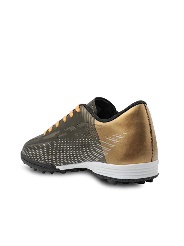 SCORE I HS Futbol Erkek Halı Saha Ayakkabı Haki / Altın - Görsel 4