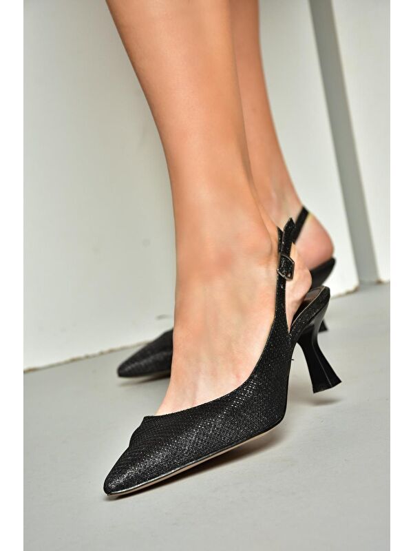 S5180817 Siyah Kadın Topuklu Ayakkabı - Görsel 2