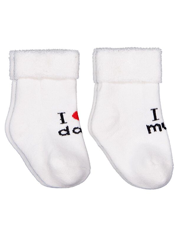 Civil Baby I Dad Kıvrık Havlu 6-18 Ay 2'li Bebek Kız Çorap Set - Standart