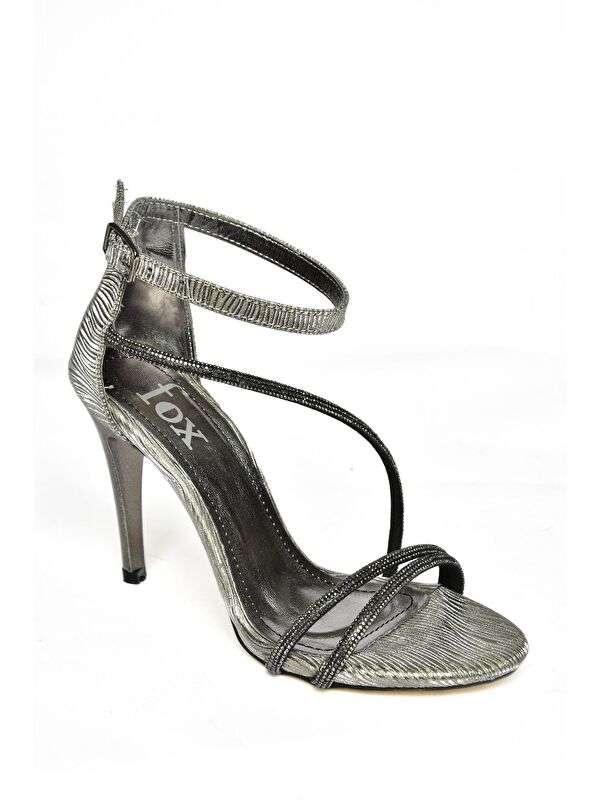 S9970041 Platin Kadın Topuklu Ayakkabı - Görsel 3