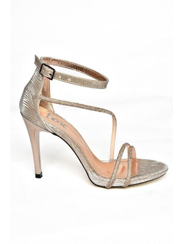 S9970041 Bronz Kadın Topuklu Ayakkabı - Görsel 2