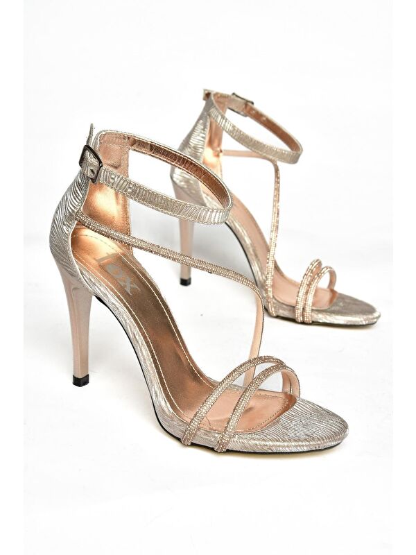 S9970041 Bronz Kadın Topuklu Ayakkabı - Görsel 4