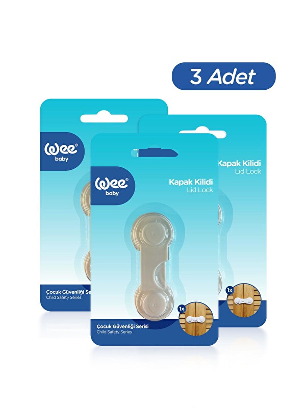 WEE BABY Dolap Kapak Kilidi – Bebek Çocuk Güvenlik Kilidi (3 Adet)
