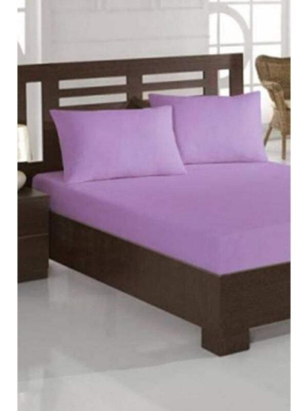 Çeyiz Diyarı Penye Tek Kişilik 120x200 cm Lastikli Çarşaf Lila