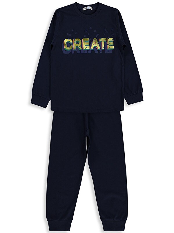 Civil Boys Create Baskılı 6-9 Yaş Pijama Takımı - Lacivert