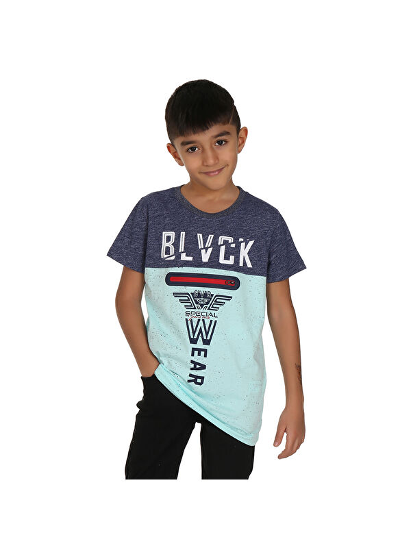 Toontoykids Erkek Çocuk Blvck Baskılı Tişört