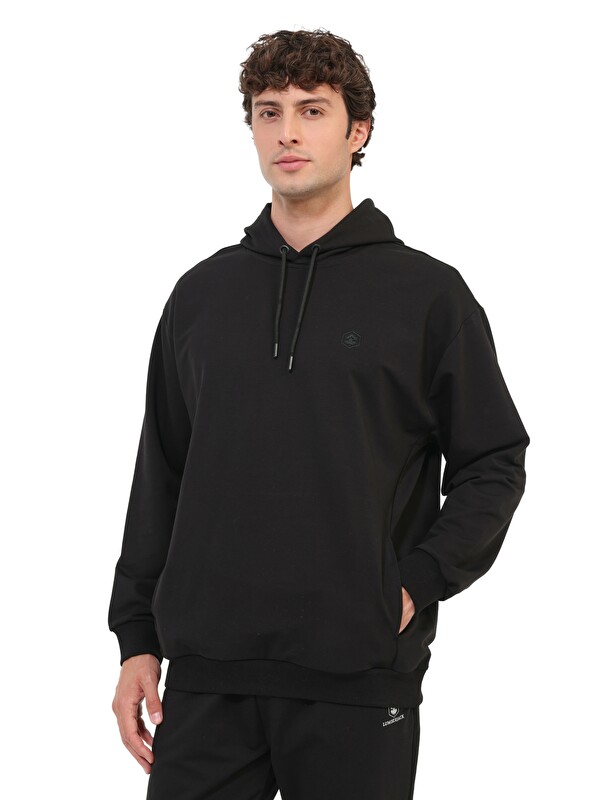 Lumberjack Sweatshirt Erkek Siyah MB SN73 HOODIE