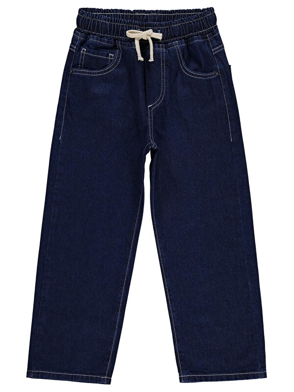 Civil Boys Kontras Dikişli 6-9 Yaş Pantolon - Mavi